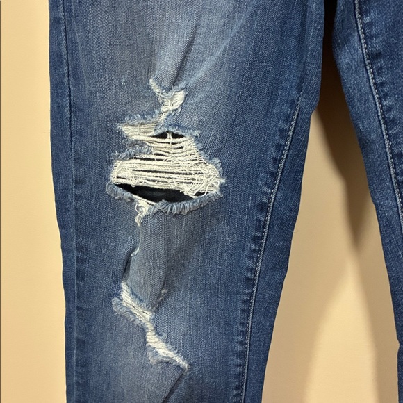 KanCan Dark Blue Distressed Skinny Jeans - Picture 3 of 7